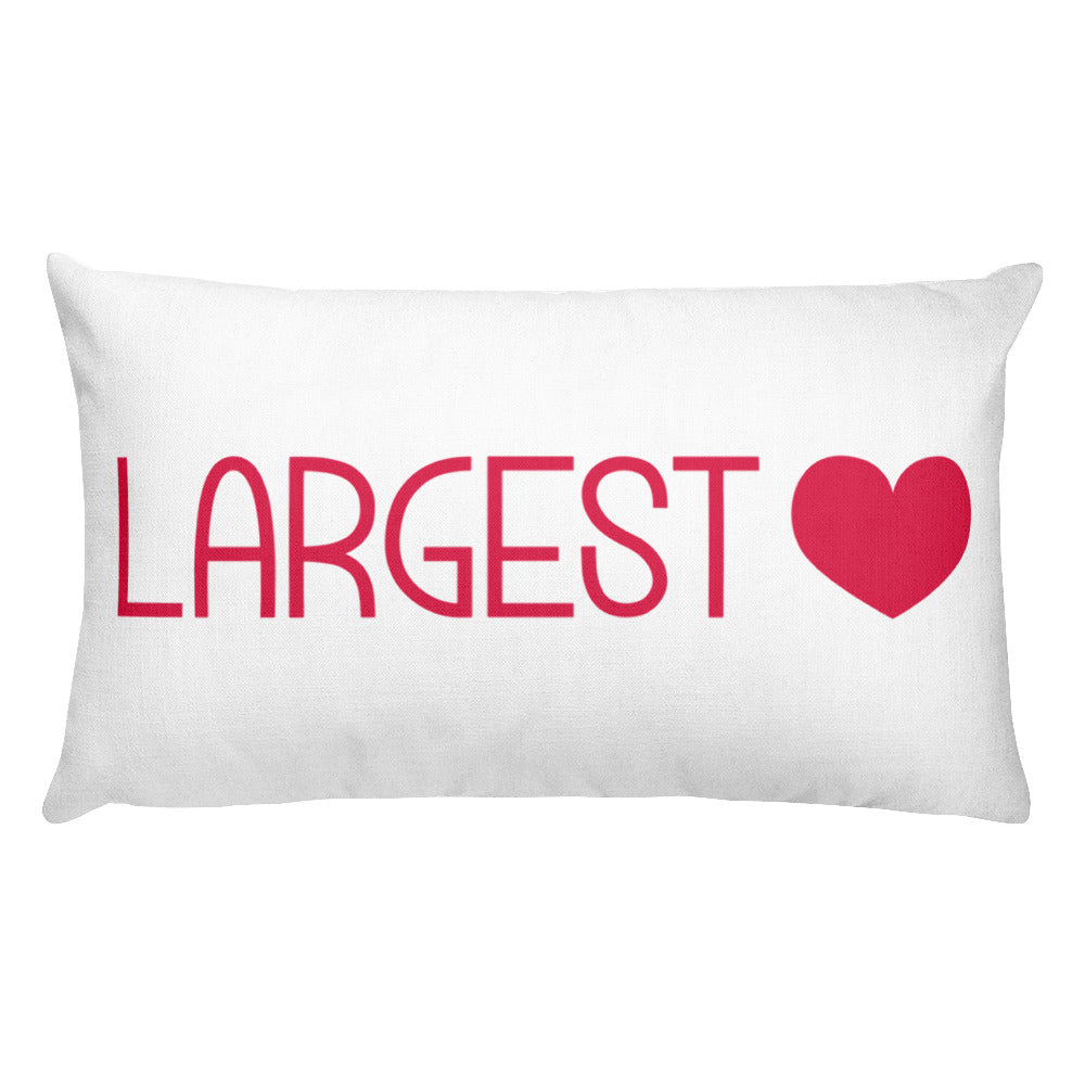 Rectangular Pillow - Largest Heart
