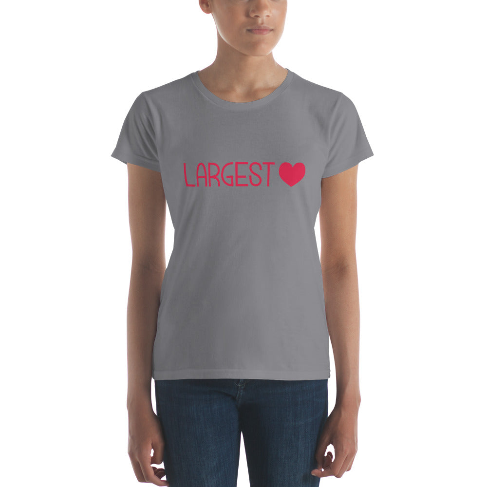 Women's Short Sleeve T-shirt - Largest Heart