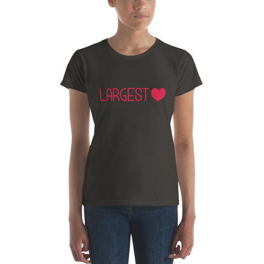 Women's Short Sleeve T-shirt - Largest Heart