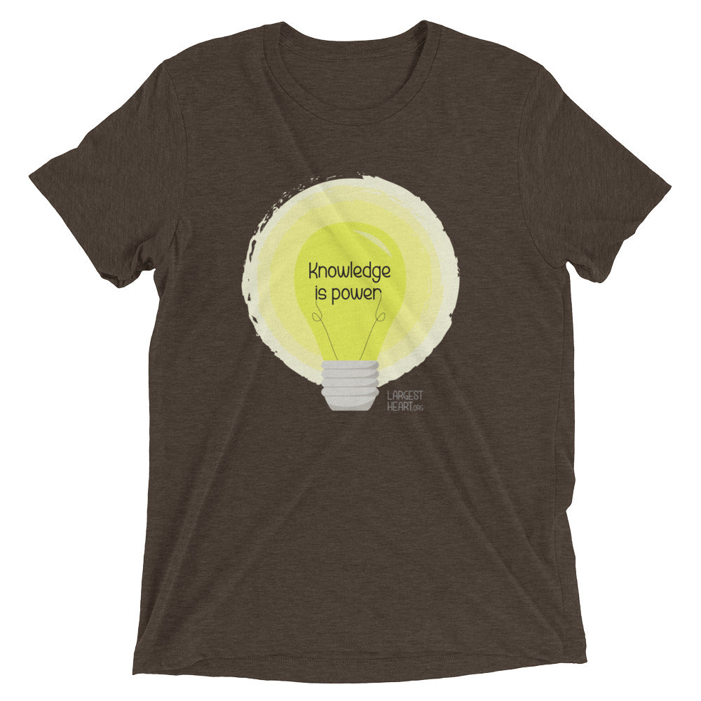 Triblend Short Sleeve T-shirt - Knowledge is Power