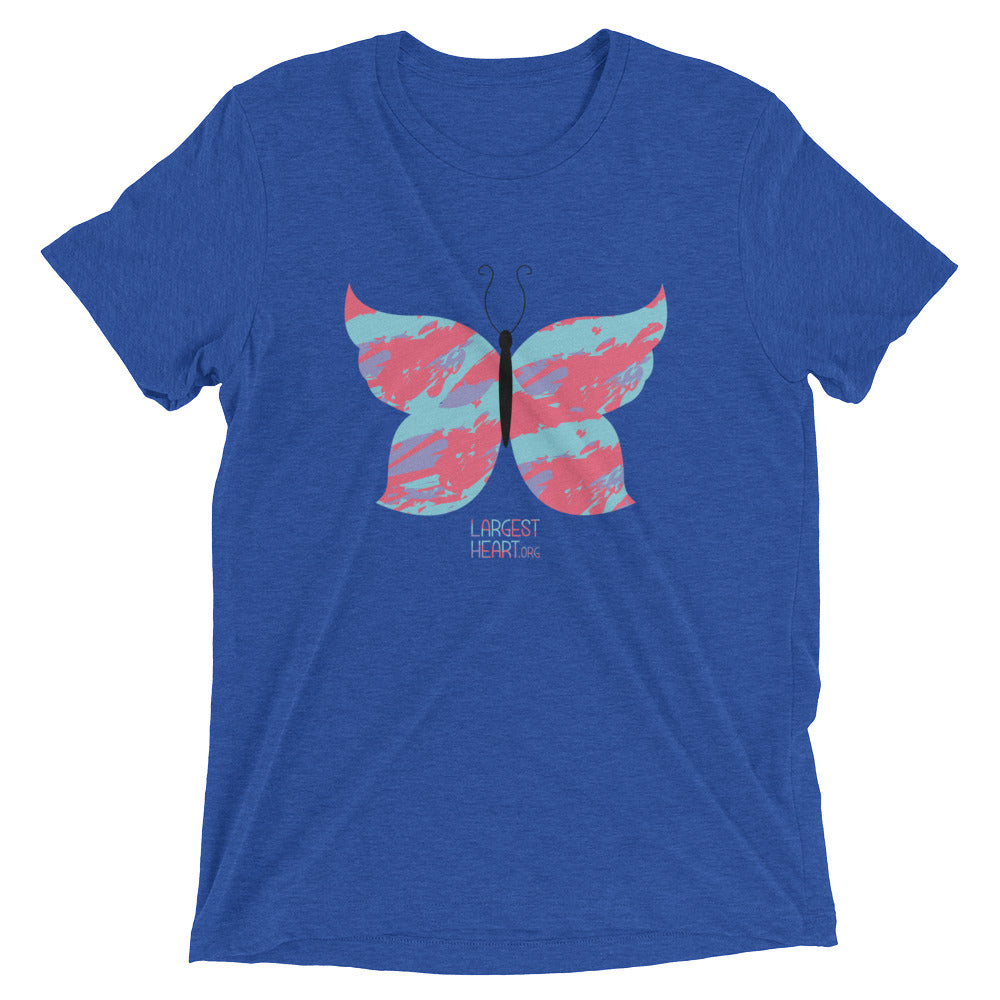 Triblend Short Sleeve T-shirt - Butterfly
